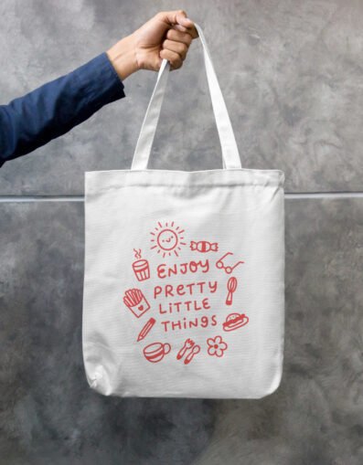 Tote Bag Zipper - Pretty Things